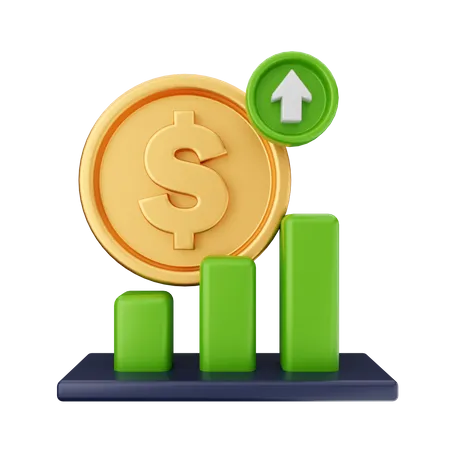 Crecimiento financiero  3D Icon