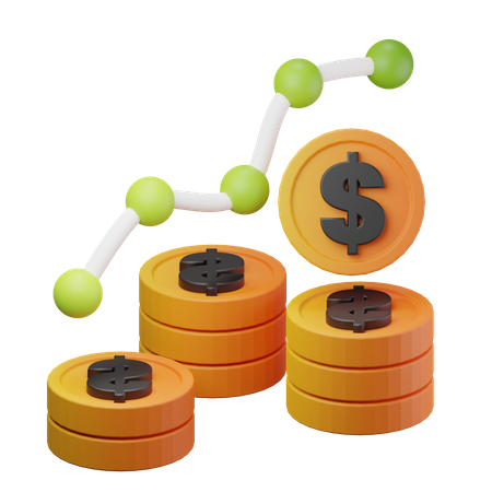 Crecimiento financiero  3D Icon