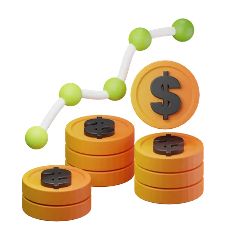 Crecimiento financiero  3D Icon