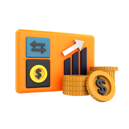 Crecimiento financiero  3D Icon