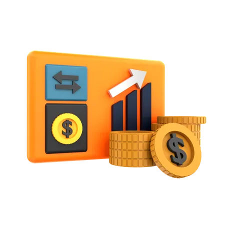 Crecimiento financiero  3D Icon