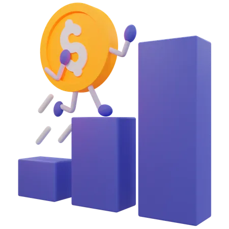 Crecimiento financiero  3D Icon