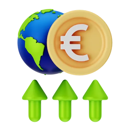 Crecimiento financiero  3D Icon