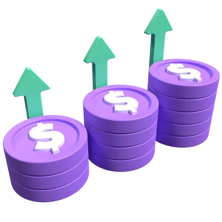 Crecimiento financiero  3D Icon