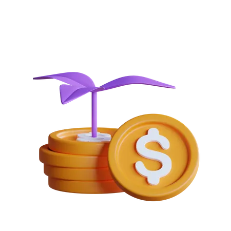 Crecimiento financiero  3D Icon