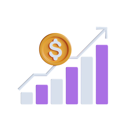 Crecimiento financiero  3D Icon