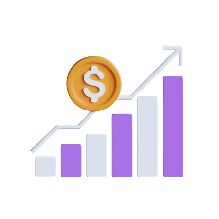 Crecimiento financiero  3D Icon