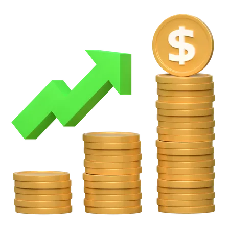 Crecimiento financiero  3D Icon