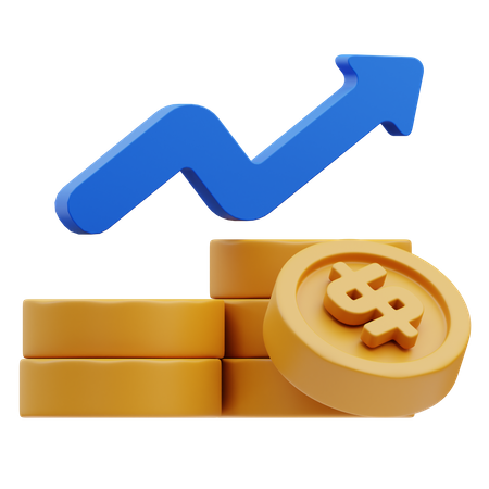 Crecimiento financiero  3D Icon