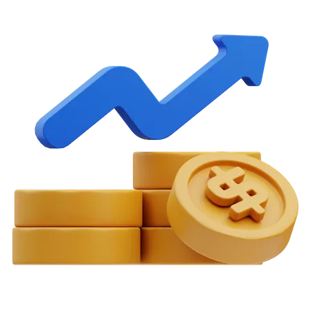 Crecimiento financiero  3D Icon