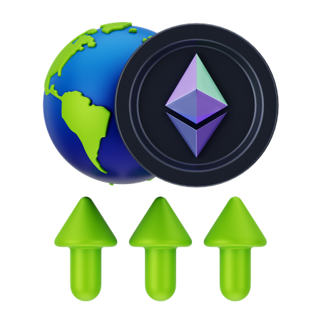 Crecimiento global  3D Icon