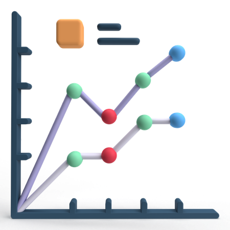 Información de crecimiento  3D Icon