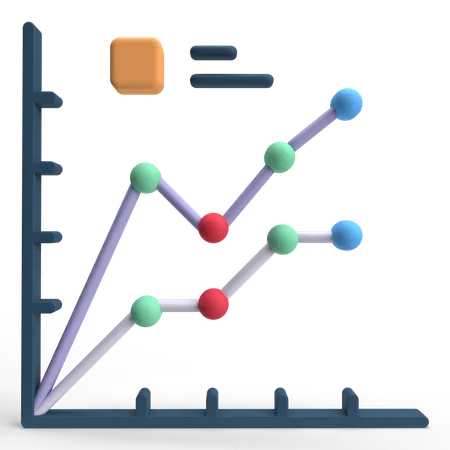 Información de crecimiento  3D Icon