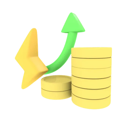 Crecimiento de la inversión  3D Illustration