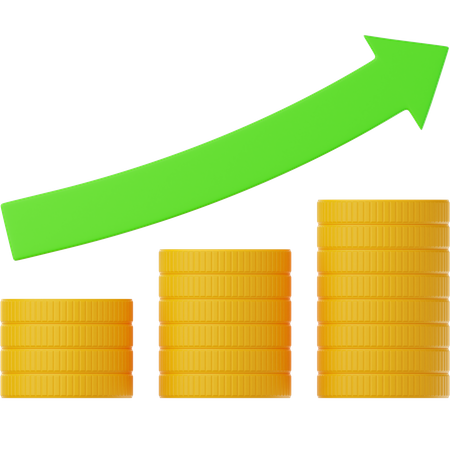 Crecimiento de la inversión  3D Icon