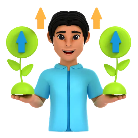 Crecimiento personal  3D Icon