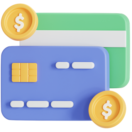 Credit and debit card  3D Icon