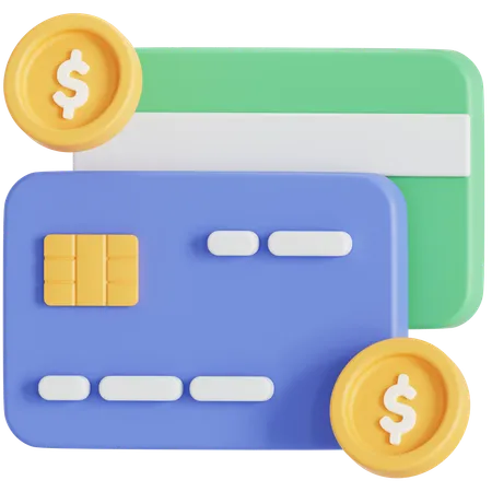 Credit and debit card  3D Icon