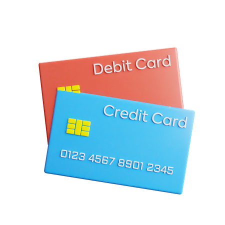 Credit and Debit Card  3D Illustration