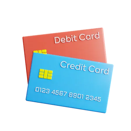 Credit and Debit Card  3D Illustration