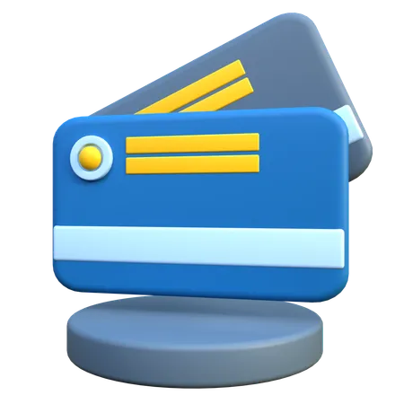 3 D Credit Card Icon For Making Payments 3D Icon