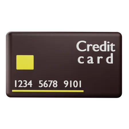 3 D Render Credit Card Illustration With Transparent Background 3D Icon