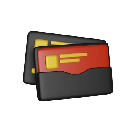 Black Friday Credit Cards Online Payment 3 D Render Icon 3D Icon