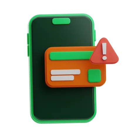 Credit card alert  3D Icon