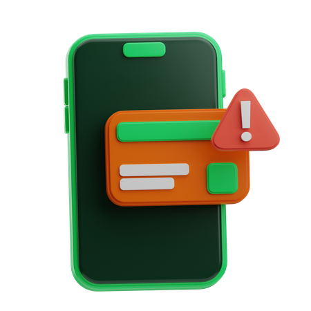 Credit card alert  3D Icon