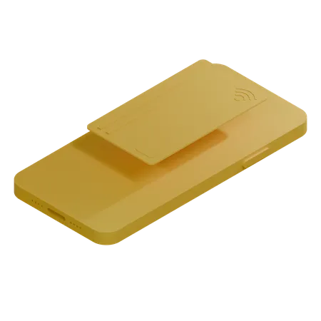 Credit Card Amber Full  3D Icon
