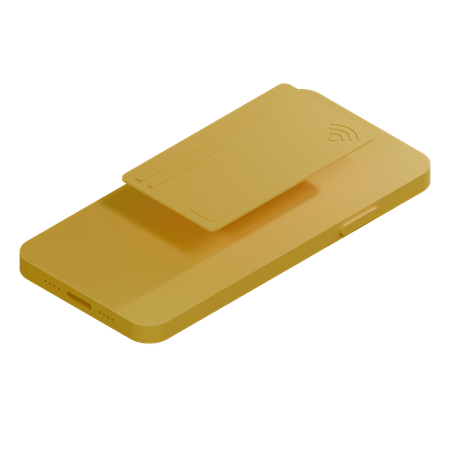 Credit Card Amber Full  3D Icon