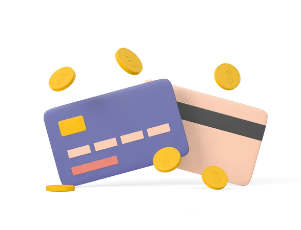 Credit Card And Cash  3D Icon