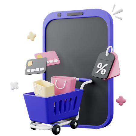 Credit Card And Discount Tags  3D Icon