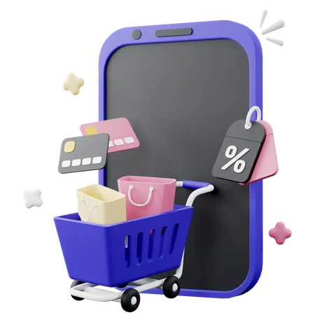 Credit Card And Discount Tags  3D Icon
