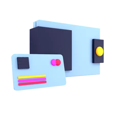 Credit Card And Wallet  3D Icon