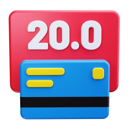 Credit Card Balance  3D Icon