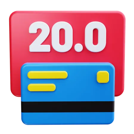 Credit Card Balance  3D Icon