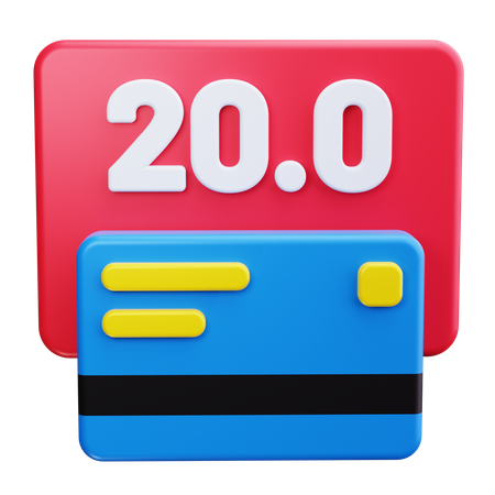 Credit Card Balance  3D Icon