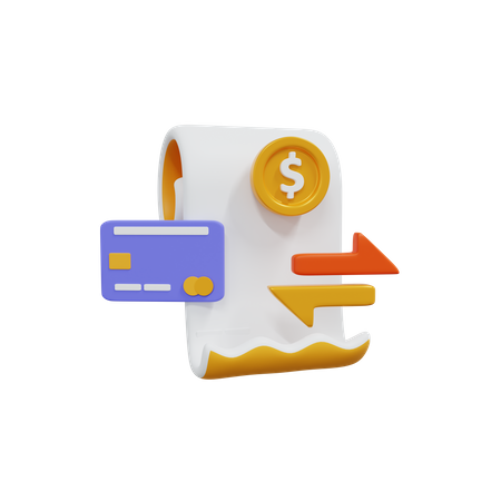 Credit Card Bill  3D Icon