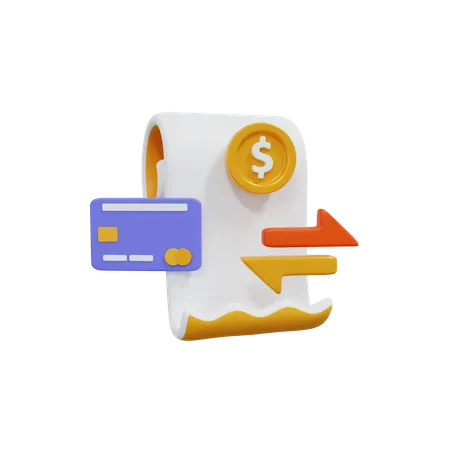 Credit Card Bill  3D Icon