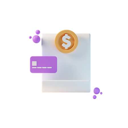 Credit Card Bill  3D Icon