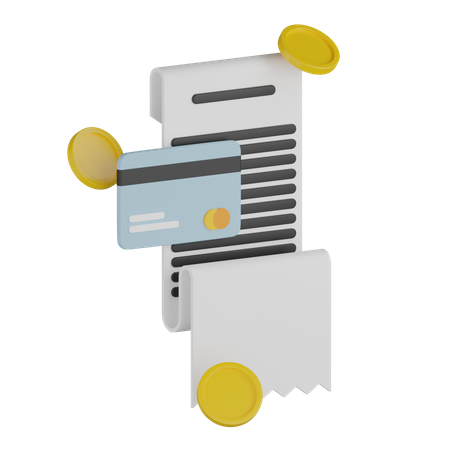 Credit Card Bill  3D Icon