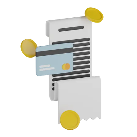 Credit Card Bill  3D Icon