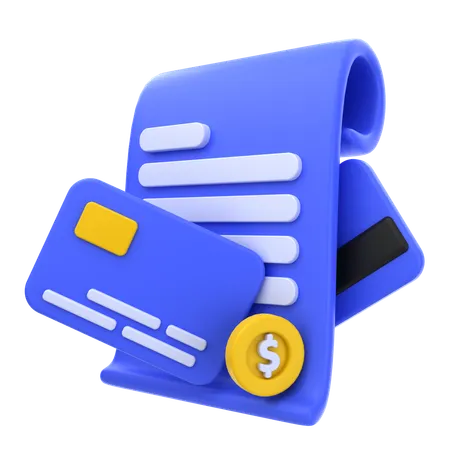 Credit Card Bill  3D Icon