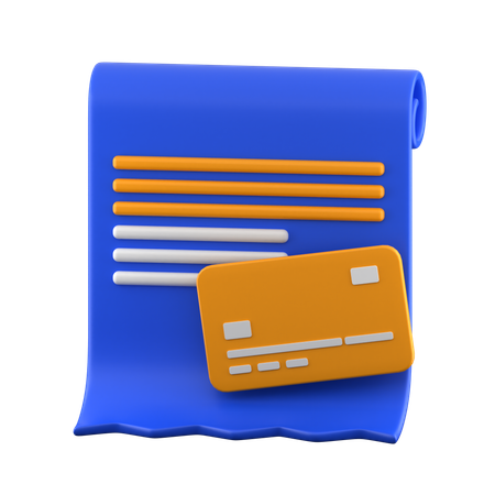 Credit Card Bill  3D Icon