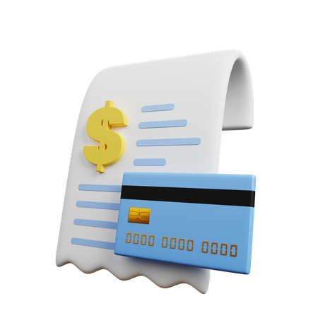 Credit Card Bill  3D Icon