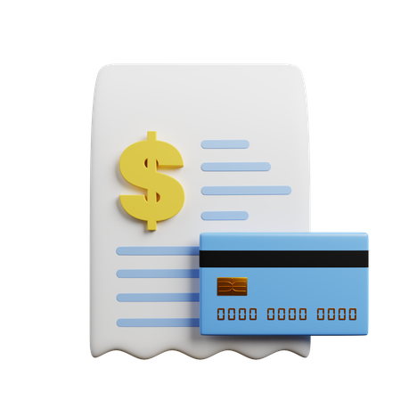 Credit Card Bill  3D Icon