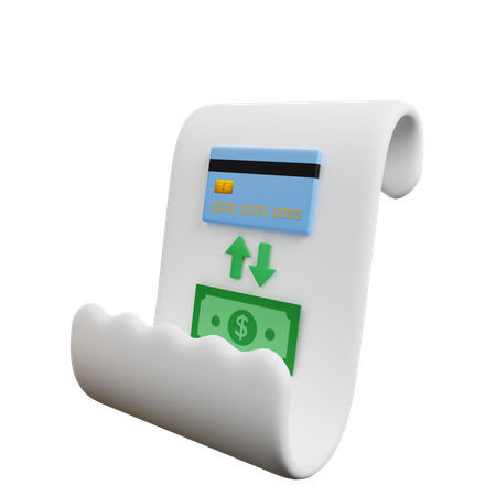 Credit Card Bill  3D Icon