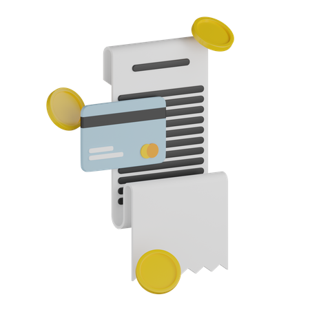 Credit Card Bill  3D Icon