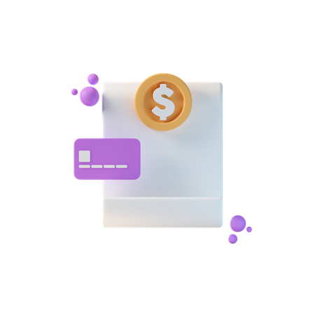 Credit Card Bill  3D Icon